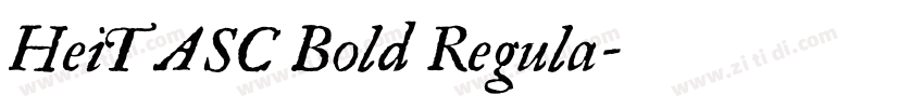 HeiT ASC Bold Regula字体转换